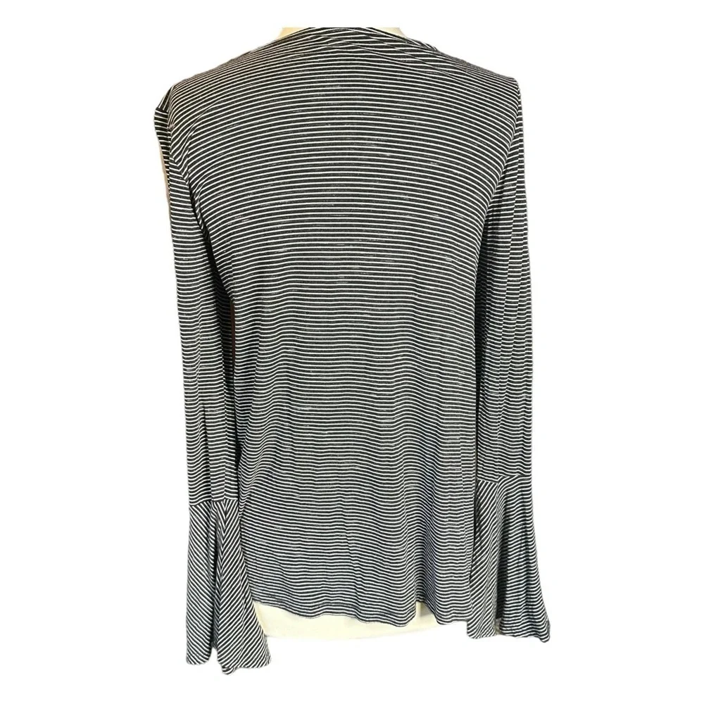 AEO Soft and Sexy Bell Sleeve Long Sleeve Striped Top Size Medium - Picture 2 of 5